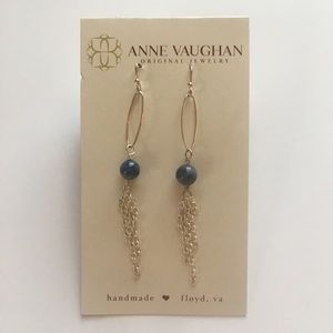 Anne Vaughan silver and blue earrings